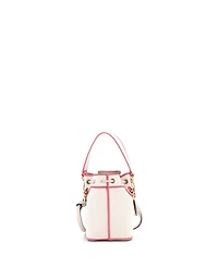 Pre-Owned Fendi Mini Logo Mon Tresor Bucket Bag Embroidered Canvas