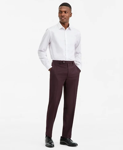 Calvin Klein Men's Slim-Fit Wool-Blend Suit Pants