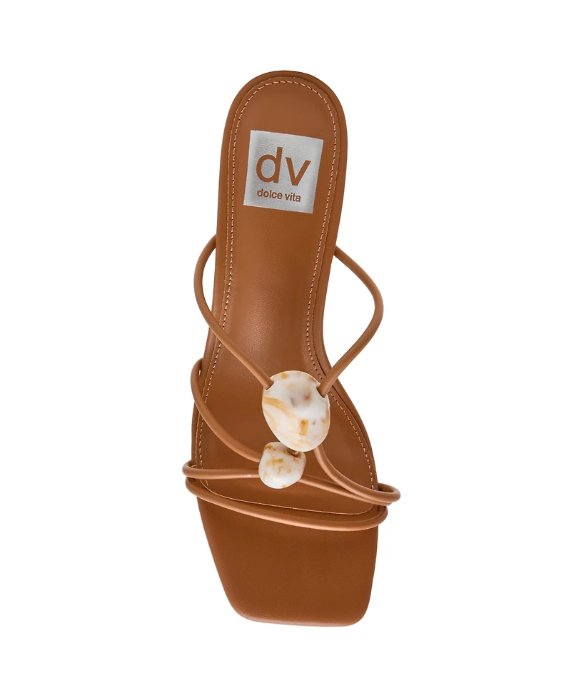 Dv Dolce Vita Women's Leesha Strappy Stone High Heel Dress Sandals