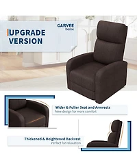 gaomon Recliner Chair for Adults, Lazy Ergonomic Adjustable Single Sofa Enhanced with Side Pocket, Tall Back, Wide Arms & Padded Seat