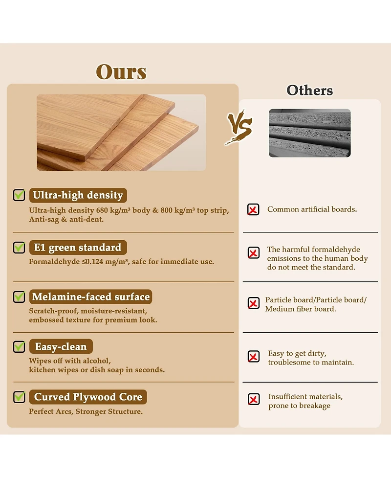 Xizzi Arched Glass Door Sideboard Cabinet, 71” Tall Wood Display Cabinet with Drawer and Invisible Lock, Bookshelf for Living Room, Office, Ent