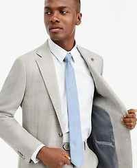Ted by Baker Men's Modern-Fit Gray Plaid Suit Separate Jacket