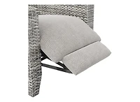 gaomon Wicker Recling Patio Chair with Independent Adjustable Back and Footrest Air Pump Lay Flat Reclining Chair Outdoor Recliner Chair