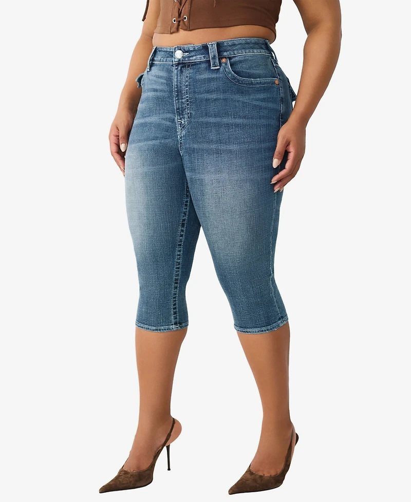 True Religion Plus Jennie Skinny Mid-Rise Capri Pants