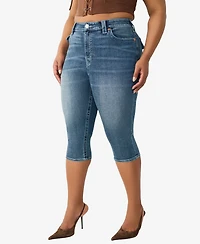 True Religion Plus Jennie Skinny Mid-Rise Capri Pants