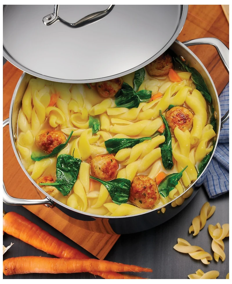 Tramontina Signature 6-Quart Tri-Ply Clad Stainless Steel Sauce Pot with Lid