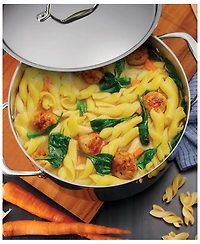 Tramontina Signature 6-Quart Tri-Ply Clad Stainless Steel Sauce Pot with Lid