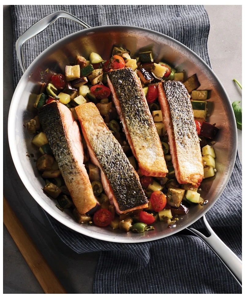 Tramontina Signature Tri-Ply Clad Stainless Steel 12-Inch Large Frying Pan with Helper Handle