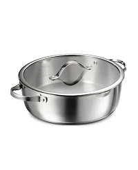 Tramontina Tempo Tri-Ply Base Stainless Steel 6-Quart Braiser Pan with Glass Lid