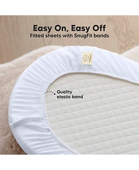 KeaBabies Bassinet Sheet for Baby Girls, Boys, 2-Pack Soothe Fitted Sheets, Bedside Mattress