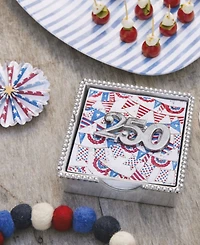 Mariposa Aluminum 250 Beaded 5.75" Napkin Box Set