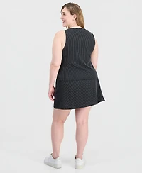 Full Circle Trends Trendy Plus Ribbed Knit Sleeveless Top & Skort Set