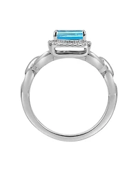 Macy's Amethyst (1-1/2 ct. t.w.) & Lab Grown White Sapphire (1/4 Ring 14k Gold Over Sterling Silver (Also Available Multi-Stones)