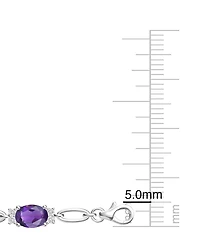 Macy's Lab Grown Ruby (8-3/4 ct. t.w.) & White Sapphire (3/4 Bracelet Sterling Silver (Also Available Multi-Stones)