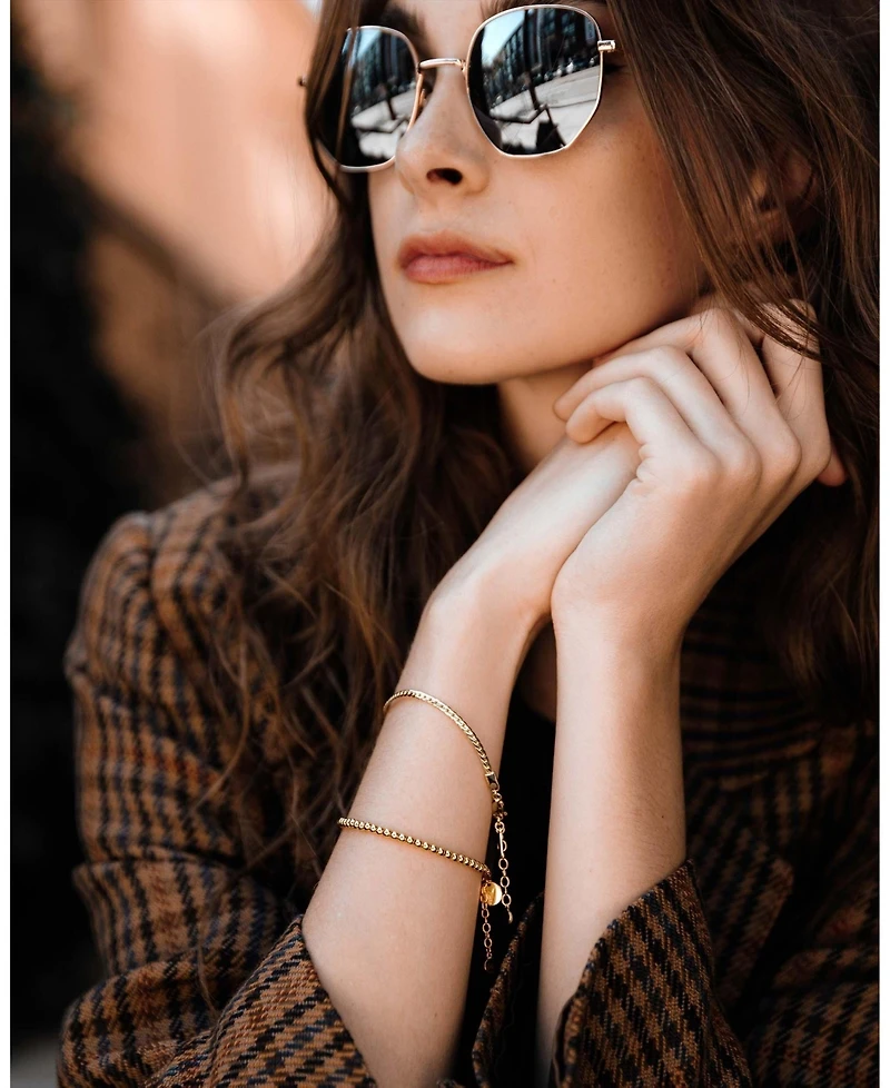 Vincero Women's Serpentine Chain Bracelet in 14k Gold-Plated Stainless Steel