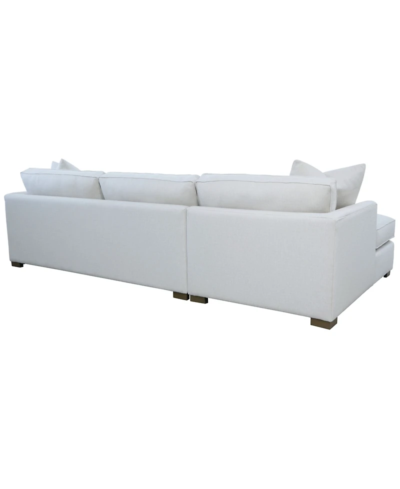 Corine 2-Pc. Chaise Sectional Sofa with Toss Pillows