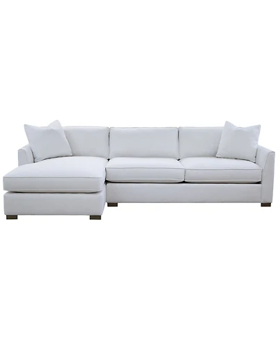 Corine 2-Pc. Chaise Sectional Sofa with Toss Pillows