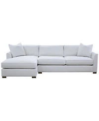 Corine 2-Pc. Chaise Sectional Sofa with Toss Pillows