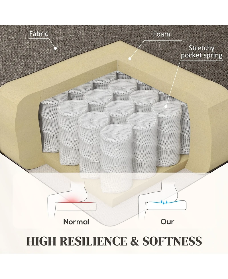 Homcom Lift Recliner Chair, Power Lift Sofa with Quick Assembly, Deep