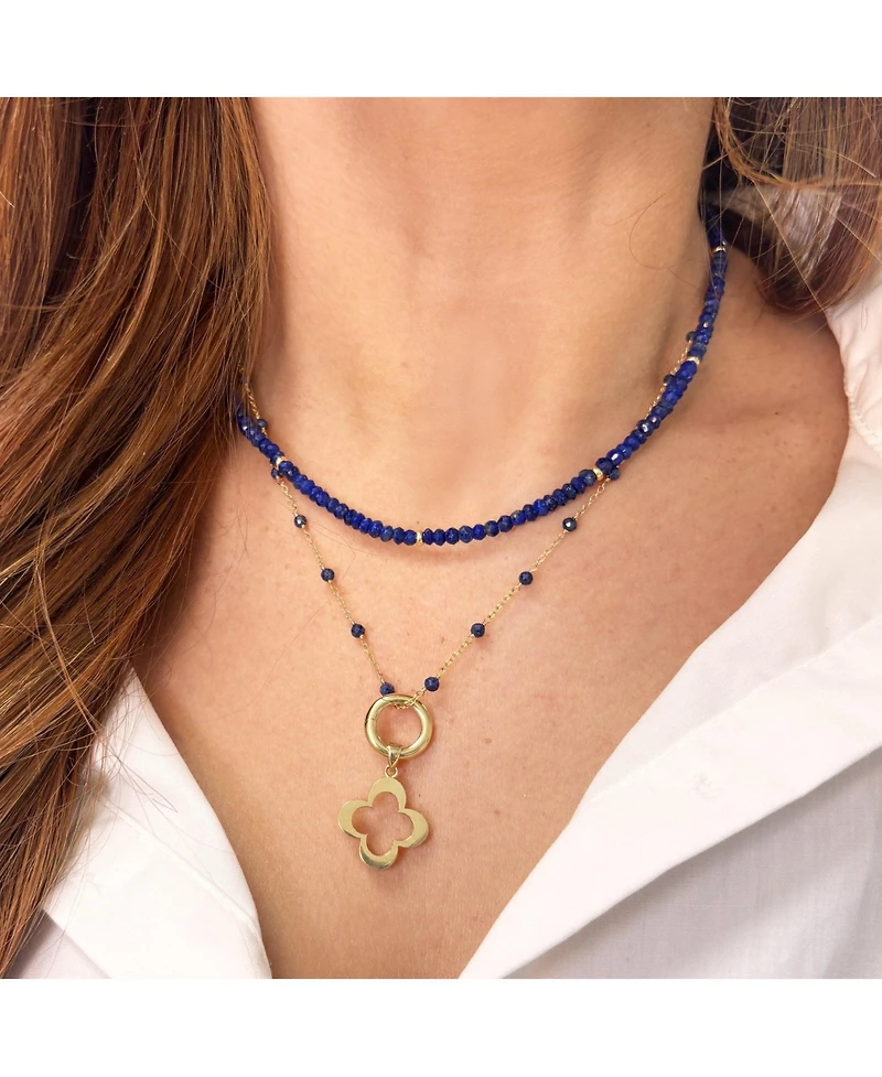 The Lovery Lapis Bead Necklace 14K Gold