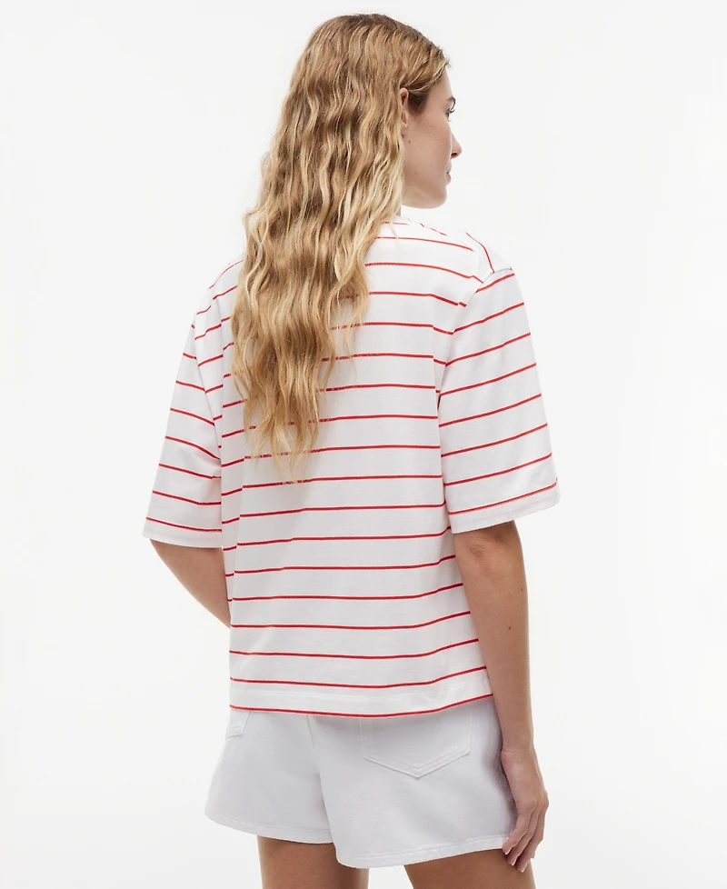 Tommy Hilfiger Women's Script Logo Crewneck Trapeze T-Shirt