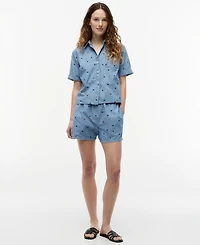 Tommy Hilfiger Women's Star Printed Short-Sleeve Shirt