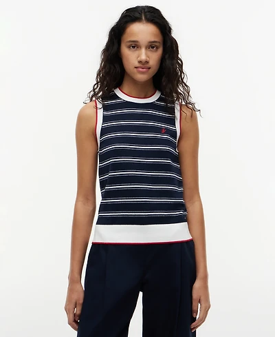 Tommy Hilfiger Women's Intarsia Flag Crewneck Sweater