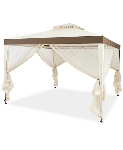 Slickblue Outdoor Patio Gazebo Tent with Mosquito Netting
