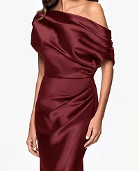 Betsy & Adam Women's Off-The-Shoulder Long Dress