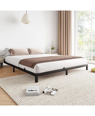 gaomon 6" Metal Platform Bed Frame, Low Profile, Noise-Free, Mattress Foundation No Box Spring Required