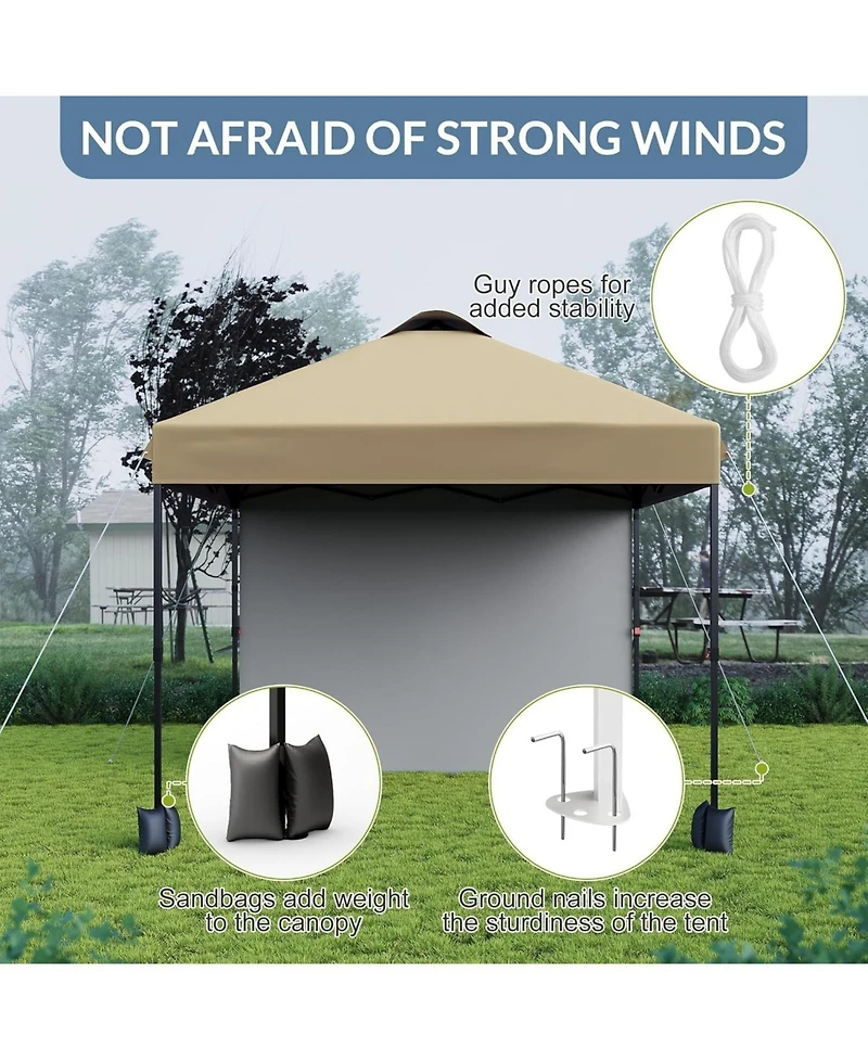 gaomon 10'x10' Outdoor Canopy Tent with Sidewall, Easy Pop Up Vented Roof, Sun Shade