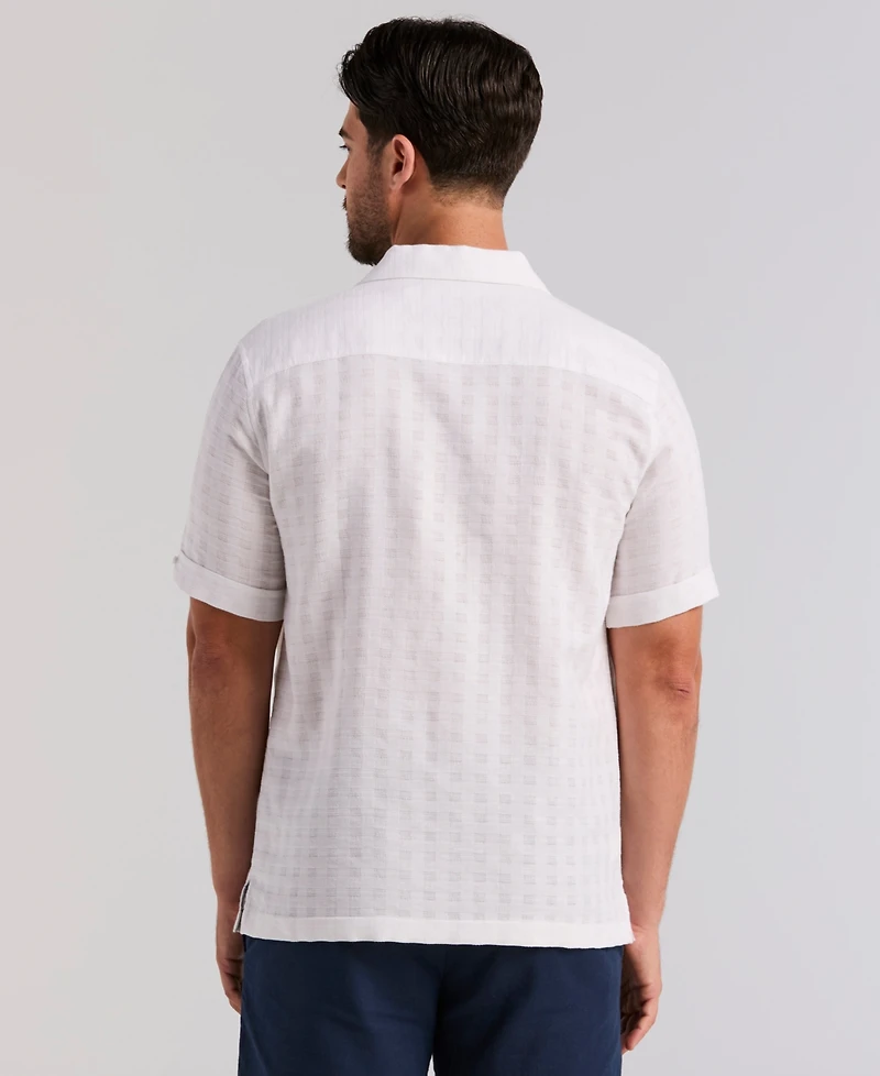 Cubavera Men's Cotton Blend Embroidered Shirt