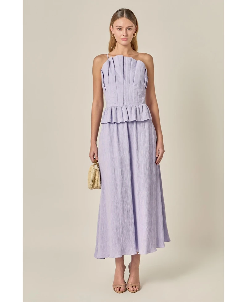 English Factory Women's Ruffled Tube Top Dress