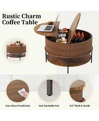 Rainsken 31.5" Farmhouse Lift Top Coffee Table