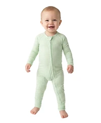 Motette Baby Boy's Pistachio Gingham Bamboo Sleeper