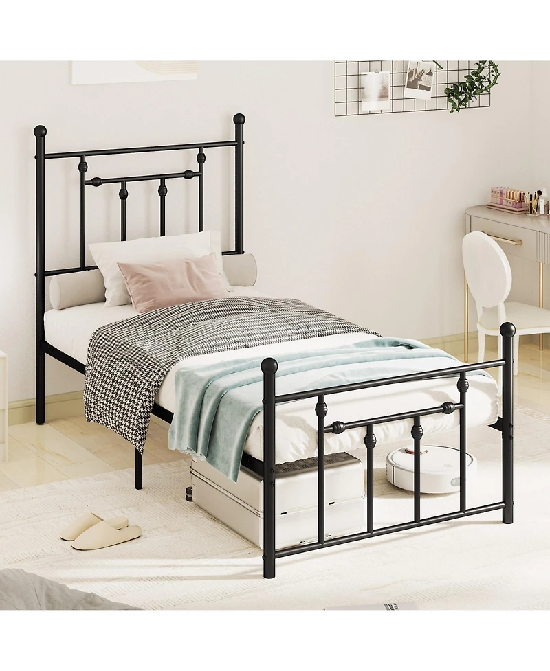 Sugift Heavy Duty Metal Bed Frame with Headboard