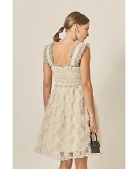 English Factory Women's Polka Dot Sleeveless Midi Dress