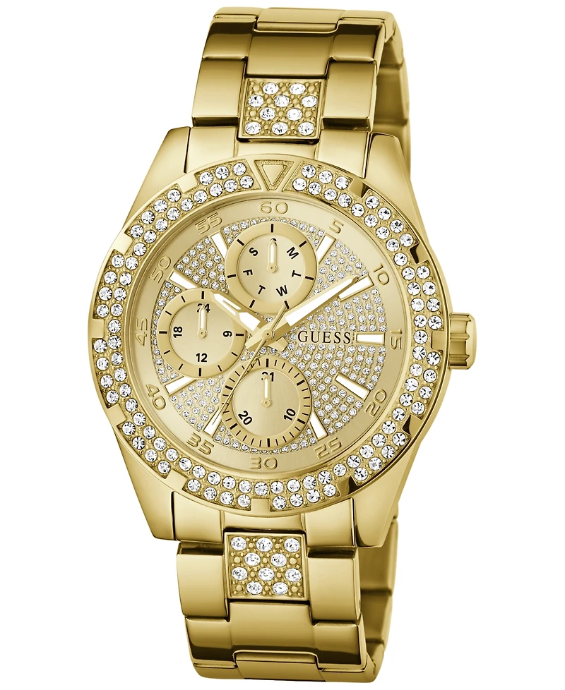 Guess Men's Quartz Gold-Tone Stainless Steel Watch, 44mm