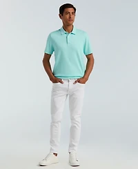 Perry Ellis Men's Geo Jacquard Texture Polo Shirt