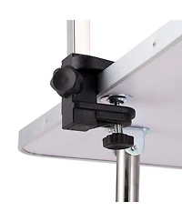 Aostirmotor 46" Silver-Gray Folding Pet Grooming Table with Stainless Steel Frame and Adjustable Arm