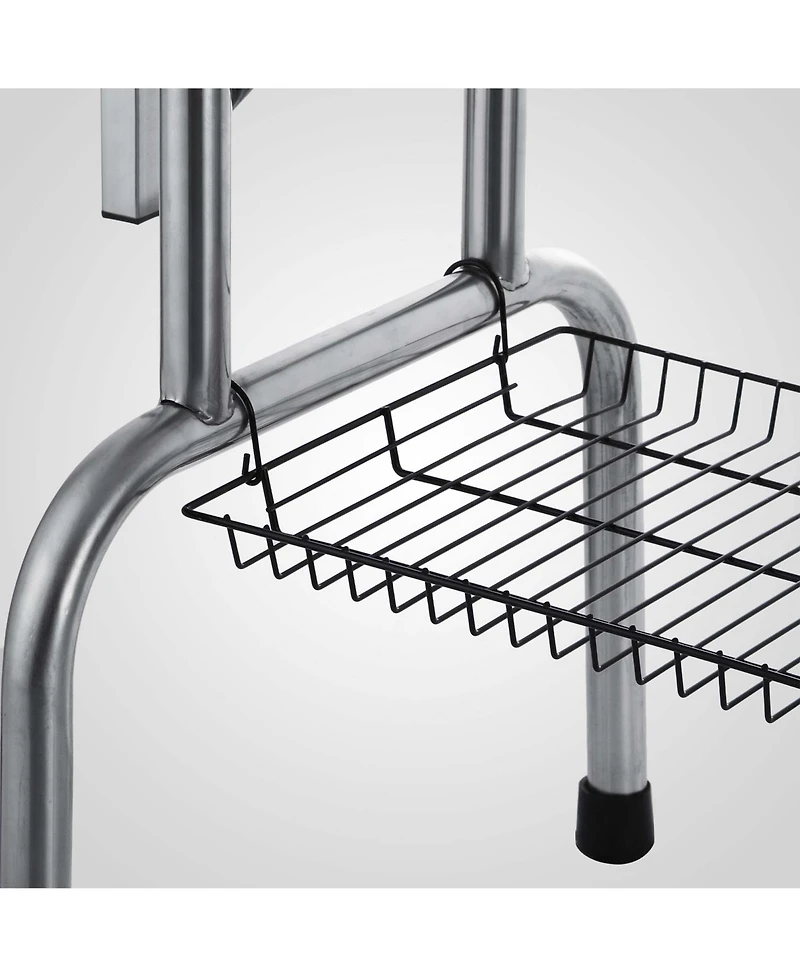 Aostirmotor 36" Pink Folding Pet Grooming Table with Stainless Steel Frame and Adjustable Arm