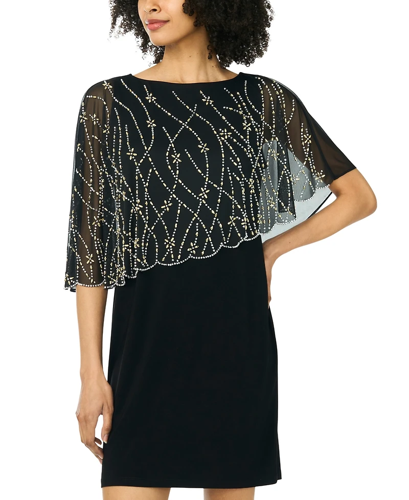 Msk Petite Crewneck A-Line Dress