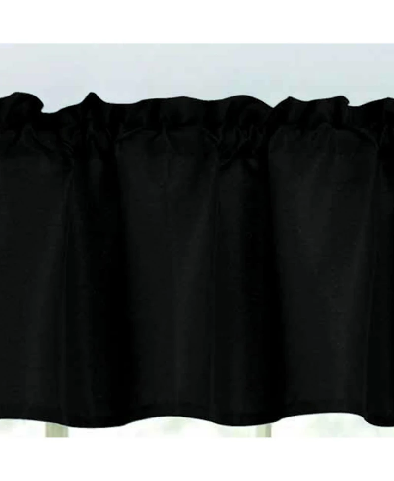 Rt Designers Collection 100% Polyester Gibson Solid 3 Piece Kitchen Curtains Valance and Tiers Set 54" x 18