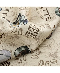 Rt Designers Collection Polyester Cucina Latte Slub 3 Piece Kitchen Curtains Valance and Tiers Set 52" x 18" Muticolor