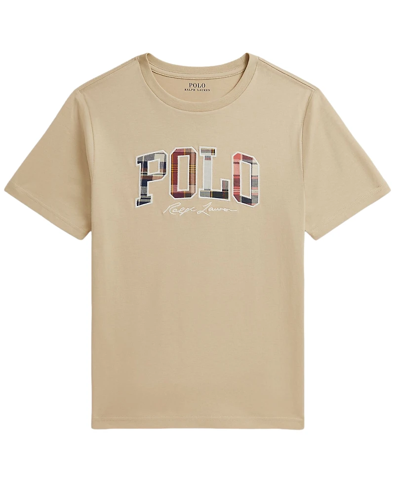 Polo Ralph Lauren Boys' 8-20 Madras-Logo Jersey T-Shirts