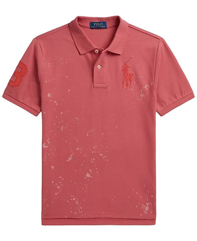 Polo Ralph Lauren Boys' 8-20 Big Pony Paint-Print Mesh Shirt