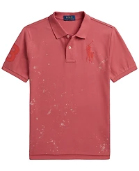Polo Ralph Lauren Boys' 8-20 Big Pony Paint-Print Mesh Shirt