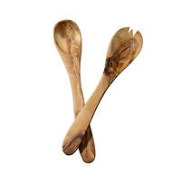 Gharyan Stoneware, Olive Wood Utensils Set