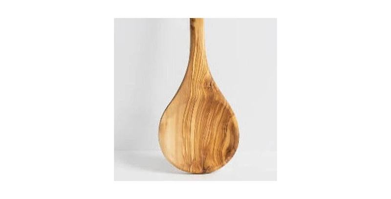 Gharyan Stoneware, Round Olive Wood Cooking Spoon
