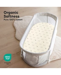 KeaBabies Bassinet Sheet for Baby Girls, Boys, 2-Pack Soothe Fitted Sheets, Bedside Mattress